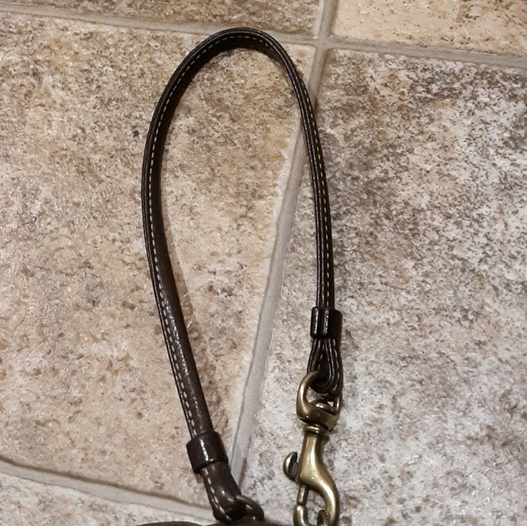 Coach Brown Suede Wristlet. - Picture 7 of 8